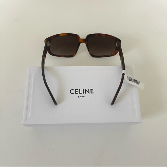 New Celine 60mm Square / Rectangle Sunglasses Comes With Case, Box & Cloth - Picture 9 of 15